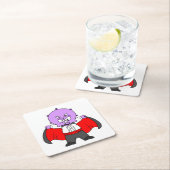 Een Ceratops dinosaurus verkleed als graaf Dracula Kartonnen Onderzetters (Insitu)