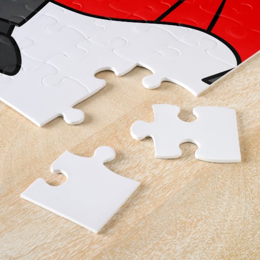 Een Ceratops dinosaurus verkleed als graaf Dracula Legpuzzel (Zijkant)