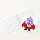 Een Ceratops dinosaurus verkleed als graaf Dracula Notitieboek (Binnen)