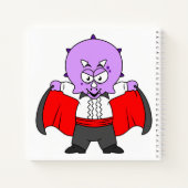 Een Ceratops dinosaurus verkleed als graaf Dracula Notitieboek (Achterkant)