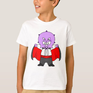 Een Ceratops dinosaurus verkleed als graaf Dracula T-shirt