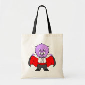 Een Ceratops dinosaurus verkleed als graaf Dracula Tote Bag (Voorkant)