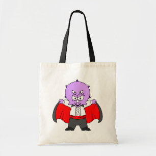 Een Ceratops dinosaurus verkleed als graaf Dracula Tote Bag