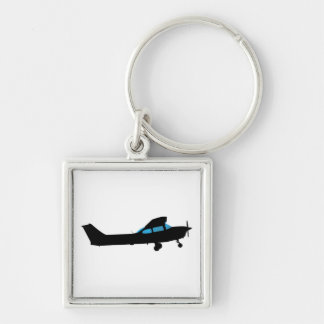 Een Cessna in silhouet Sleutelhanger