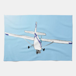 Een Cessna in vlucht Theedoek