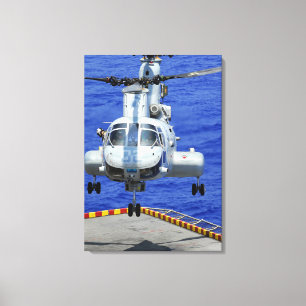 Een CH-46E Zee Knight-helikopter Canvas Afdruk