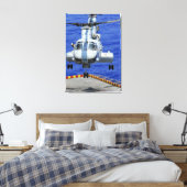 Een CH-46E Zee Knight-helikopter Canvas Afdruk (Insitu (Slaapkamer))