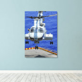 Een CH-46E Zee Knight-helikopter Canvas Afdruk (Insitu (Houten vloer))