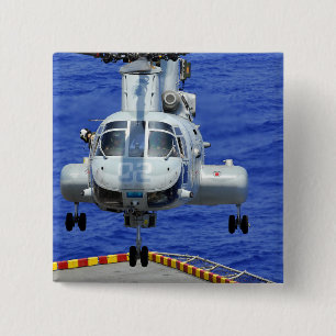 Een CH-46E Zee Knight-helikopter Vierkante Button 5,1 Cm