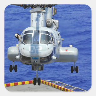 Een CH-46E Zee Knight-helikopter Vierkante Sticker