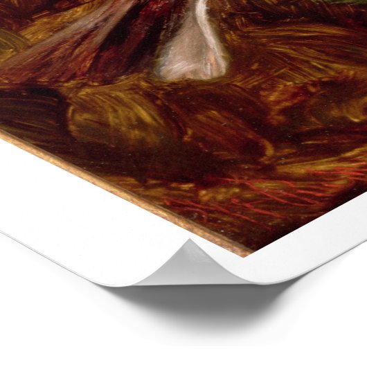 Een Chaffinch op zijn Nest, 1877 (olie op het pane Poster (Hoek)