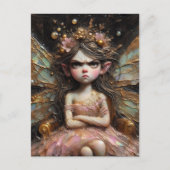 Een chagrijnige fee in het roze briefkaart (Voorkant)