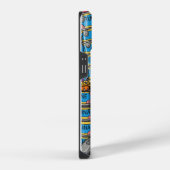 Een chagrijnige kat met gouden kettingen iPhone hoesje (Rechterkant)