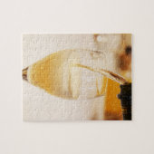 Een champagneglazen flesje gevuld met Gosset Legpuzzel (Horizontaal)