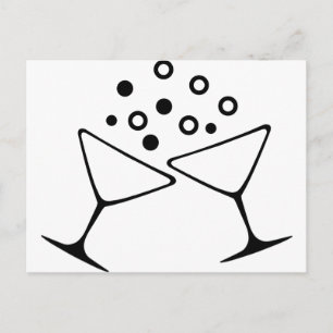 Een champagnetoast briefkaart