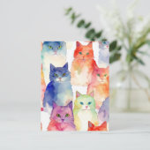Een chaos van katten briefkaart (Staand voorkant)