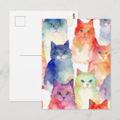 Een chaos van katten briefkaart (Voorkant / Achterkant)