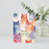 Een chaos van katten briefkaart (Staand voorkant)