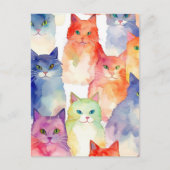 Een chaos van katten briefkaart (Voorkant)