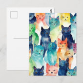 Een chaos van katten briefkaart (Voorkant / Achterkant)