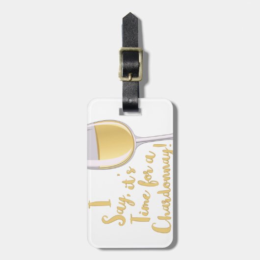 Een Chardonnay Bagagelabel (Voorkant verticaal)