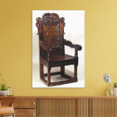 Een Charles I-armstoel, midden jaren 1600 Canvas Afdruk (Insitu (Woonkamer))