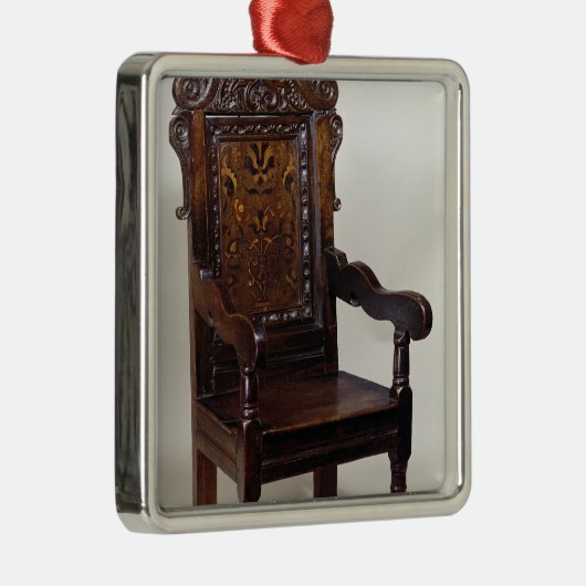 Een Charles I-armstoel, midden jaren 1600 Metalen Ornament (Rechts)