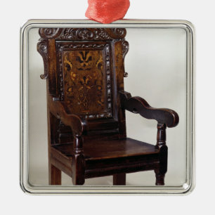 Een Charles I-armstoel, midden jaren 1600 Metalen Ornament