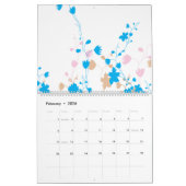 Een charmant arrangement van blauwe en roze bloeme kalender (Feb 2026)