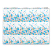 Een charmant arrangement van blauwe en roze bloeme kalender (Hoes)