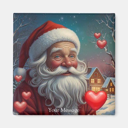 Een charmant kerstthema magneet (Voorkant)