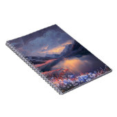 Een charmant meer omringd door majestueuze bergen notitieboek (Rechterzijde)