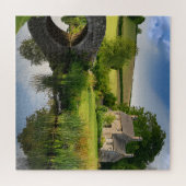 Een charmant stenen huisje legpuzzel (Horizontaal)