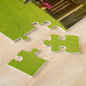 Een charmante blokhut legpuzzel (Zijkant)