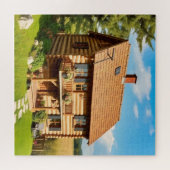 Een charmante blokhut legpuzzel (Horizontaal)