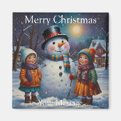 Een charmante kerst thema koelkast magneet (Voorkant)