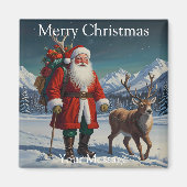 Een charmante kerst thema koelkast magneet (Voorkant)