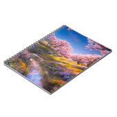 Een charmante kreek te midden van Sakura bomen Notitieboek (Linkerzijde)