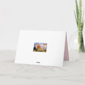 Een charmante Sakura-ventilator op een pruik in he Kaart (Achterkant)