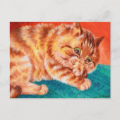 Een Cheeky Kitten van Louis Wain Briefkaart (Voorkant)