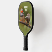 Een Cheeky Paar van de Zebra vinkzangvogels Pickleball Paddle (Links)
