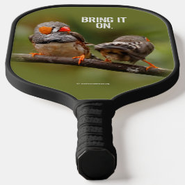 Een Cheeky Paar van de Zebra vinkzangvogels Pickleball Paddle