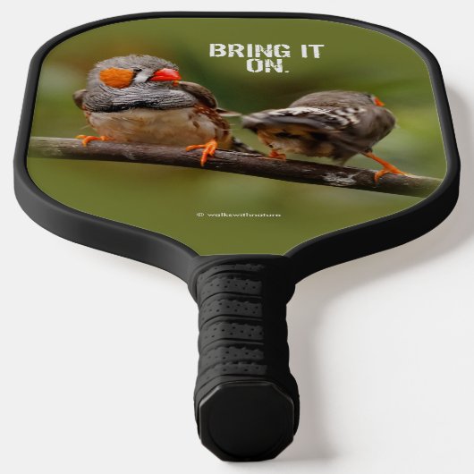 Een Cheeky Paar van de Zebra vinkzangvogels Pickleball Paddle (Laagn)