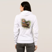 Een Cheeky Pair van Zebra Finches Hoodie (Achterkant volledig)
