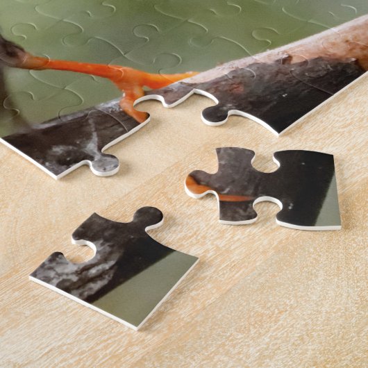 Een Cheeky Pair van Zebra Finches Legpuzzel (Zijkant)