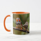 Een Cheeky Pair van Zebra Finches Mok (Links)