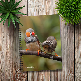 Een Cheeky Pair van Zebra Finches Notitieboek