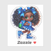 Een cheer teamlid - Blauw Sticker (Vel)