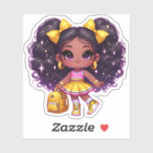 Een cheer teamlid - Geel Sticker (Vel)