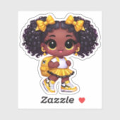 Een cheer teamlid - Geel Sticker (Vel)